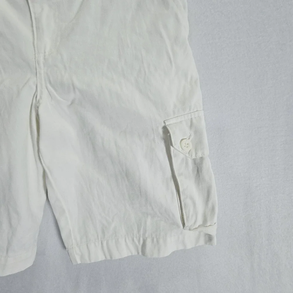 Polo Ralph Lauren Shorts Cargo Boys Size 14 Vintage White Waist 28in Inseam 10in